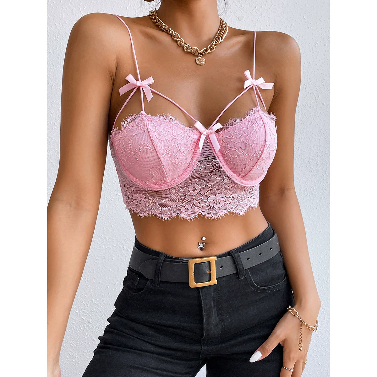 Комплект кружевного бюстгальтера-нижнего белья Lace Vest, женский изысканный кружевной бюстгальтер, несколько цветов, размеры XS–XXL