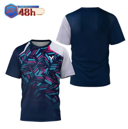 Men's Badminton T-Shirt Luxury Brand Short Sleeve Men's Summer Table Tennis T-Shirt Quick Dry Sleeve T-Shirt