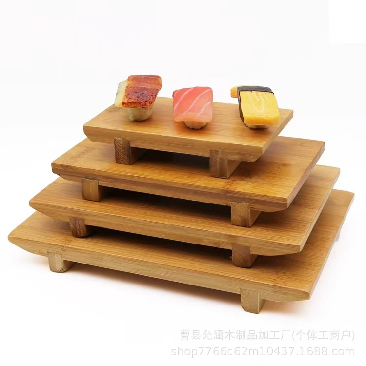 Креативная бамбуковая тарелка для суши блюдо блюдо посуды Суши тарелка деревянная тарелка сашими из цельного дерева прямоугольник