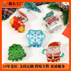 奇覧クロスボーダーのクリスマスの小さいつかみはかわいい髪を挟みます。