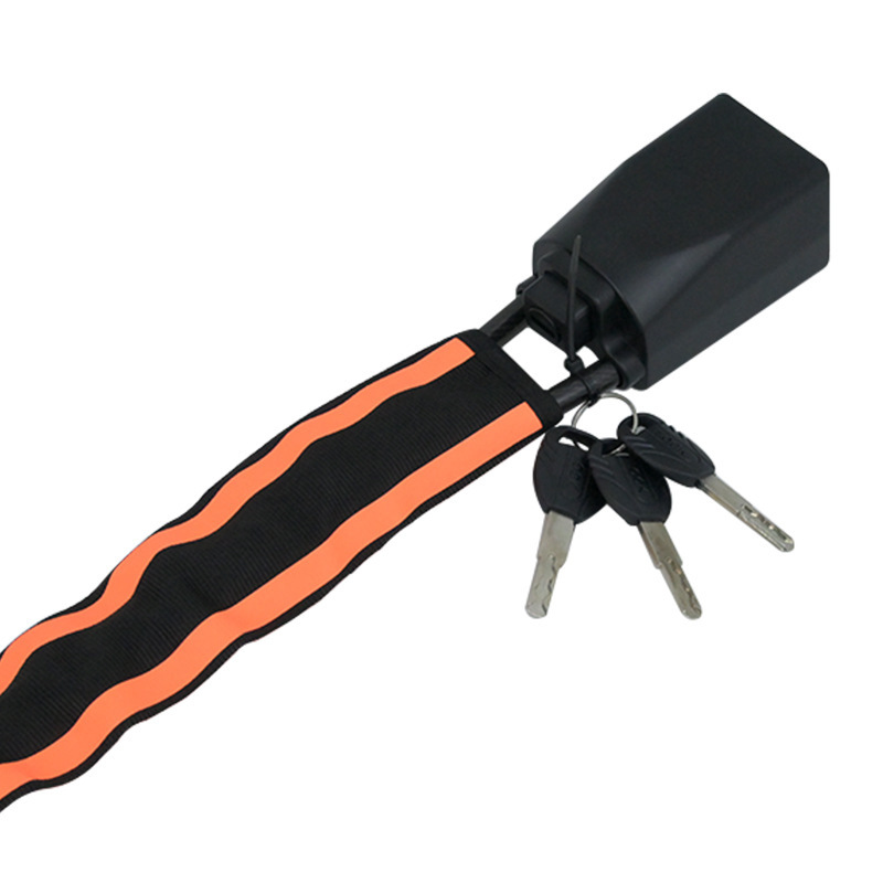 Car Steering Wheel Lock, Seat Belt Buckle Lock, Retractable Steel Cable Lock, Steel Wire Rope Lock, Multi-Color Reflective Anti-Theft Lock
