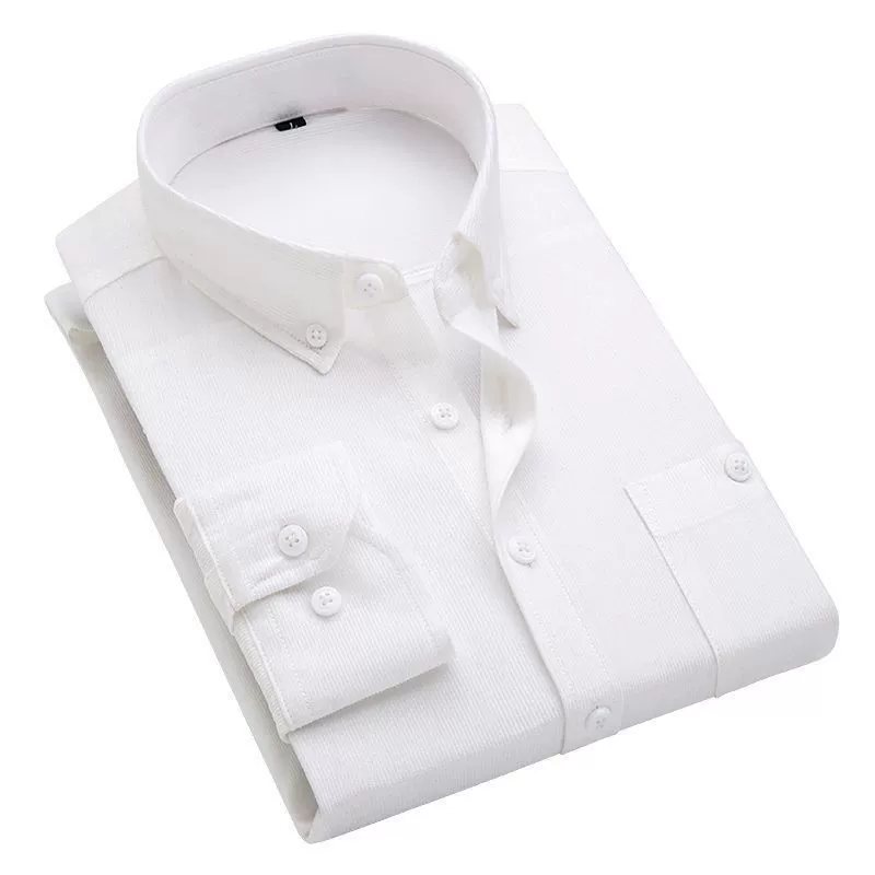 Мужская летняя рубашка из вельвета, больших размеров, тонкая для среднего возраста