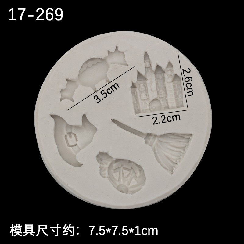 Halloween Carta forma bruja fantasma cráneo cabeza fondant molde de silicona decoración la torta del chocolate Accesorios