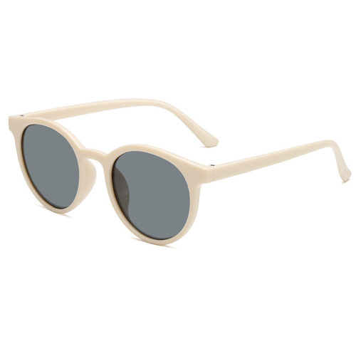 Sunglasses for women in Korean style, trendy small face, internet celebrity Lin Xiaozhai, street style, retro round frame sunglasses, UV protection, resin