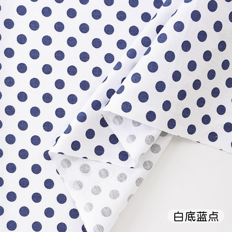 Tejido de algodón, punto de agua, punto de onda, impresión de tela de algodón, camisa, falda, ropa de cama, tela DIY
