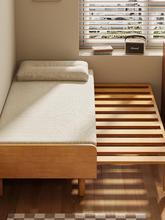 实木沙发床折叠两用抽拉床小户型客厅书房双人伸缩床多功能留宿床