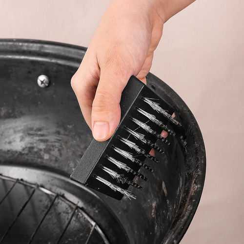 Amazon Stainless Steel Wire BBQ Brush Multi-functional Outdoor BBQ Brush Convenient Cleaning Brush BBQ Accessory