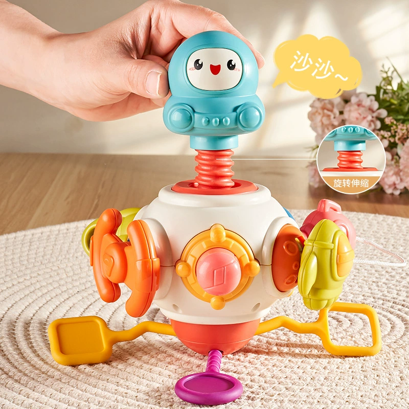 Cross-border 8-in-1 polyhedral baby puzzle busy hand grabbing ball toy for baby early education grasping and pumping toys
