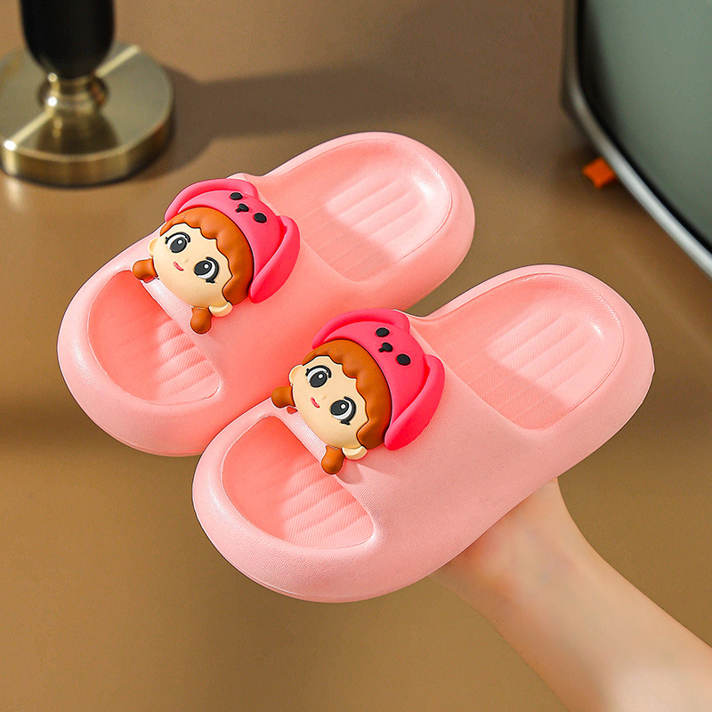 Niños zapatillas EVA para niños verano bebé antideslizante niñas suela suave duradera interior lindas zapatillas hermano mayor