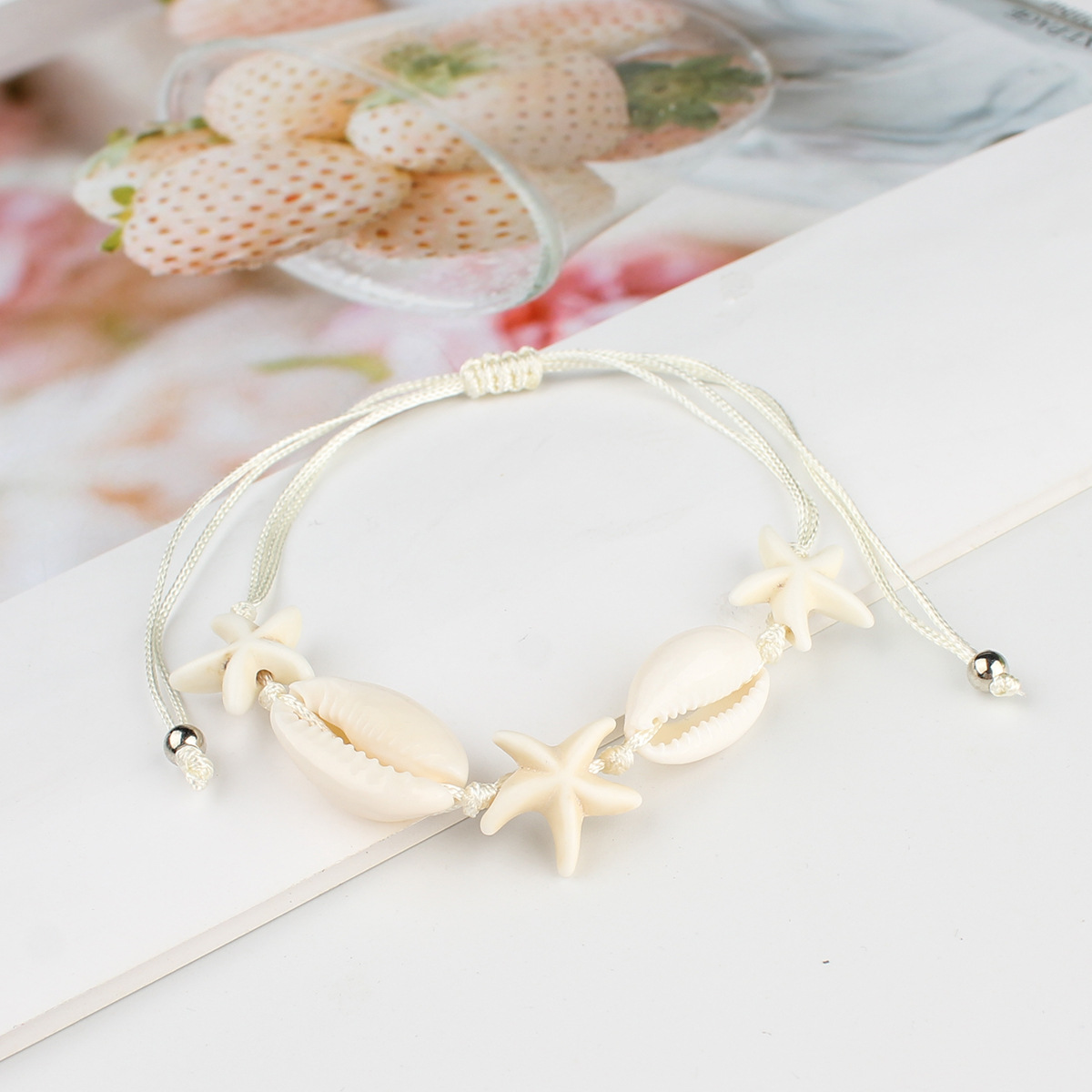 56g Weight Drawstring Bracelets Classification Polyester Chain Material Cord String Chain Type 1 Set Quantity Holiday, Beach Occasion cord Material Geometric Pattern All Seasons Season Women's Gender Marine Style, Beach Style Marine Style Beach Geometric Cord Cord String String Bracelets Wholesale 4