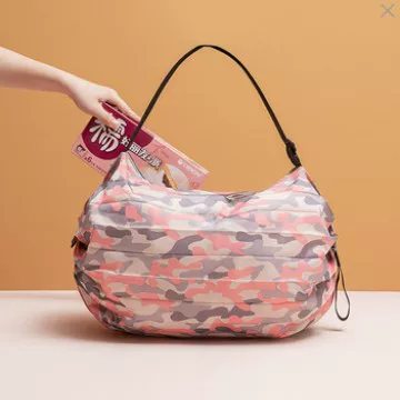 New Foldable Travel Shoulder Bag Storage Bag Portable Thickened Supermarket Eco-Friendly Shopping Bag