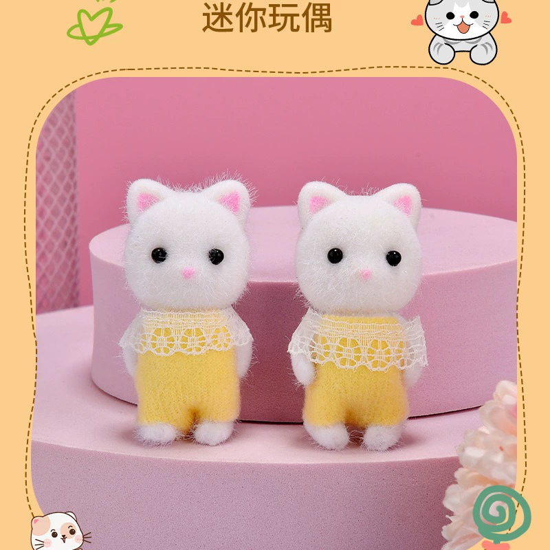 Милый плюшевый котенок персидской породы, миниатюрная игрушка, украшение, плюшевая кукла, подарок на день рождения лучшему другу, милая кукла