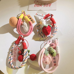 Trendy Instagram Good Things Happen Braided Dual Chain Short Phone Lanyard Universal Phone Case DIY Keychain Lanyard