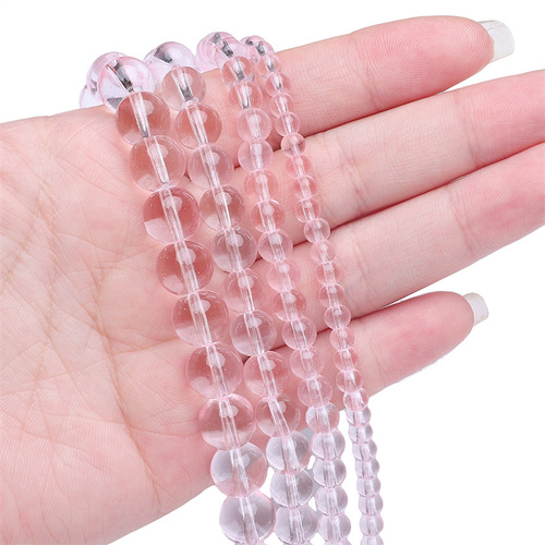 Imitation Jade Glass Crystal Bead Handmade Solid Color DIY Material Bracelet Transparent Jewelry Glaze Loose Beads Wholesale