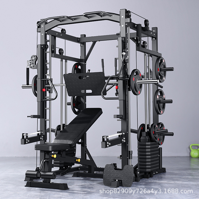 Smith machine household comprehensive training equipment commercial fitness equipment squat horizontal push all-in-one gantry