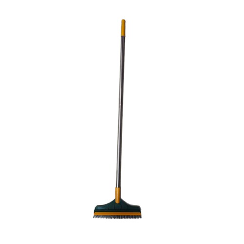 Floor brush for hard flooring, grout brush for bathroom, wall corner scrubber, toilet tile gap cleaner, glass scraper, squeegee, broom