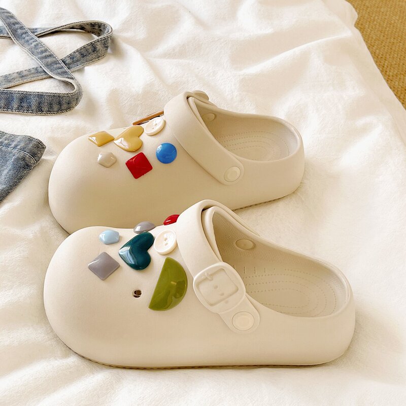 Mary Jane clogs for women, summer fashion colorful thick-soled non-slip beach sandals with a comfortable feel Mary Jane clogs for women, summer fashion colorful thick-soled non-slip beach sandals with a comfortable feel