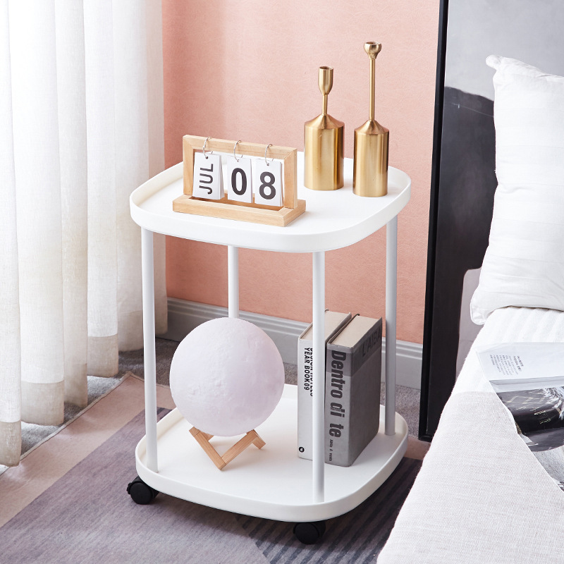 Sofa Side Table, Mobile Coffee Table, Bedroom Balcony Mini Table, Bedside Shelf, Modern Simple Small Apartment