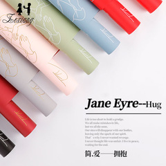 Valentine's Day gift wrap with gold foil flowers, Simple Love Embrace Bouquet Elegant Paper DIY Wrapping Material