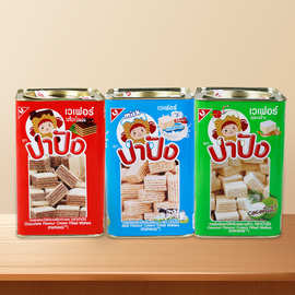 UNITED牌巧克力味牛奶椰子味威化饼干350g罐装送礼零食