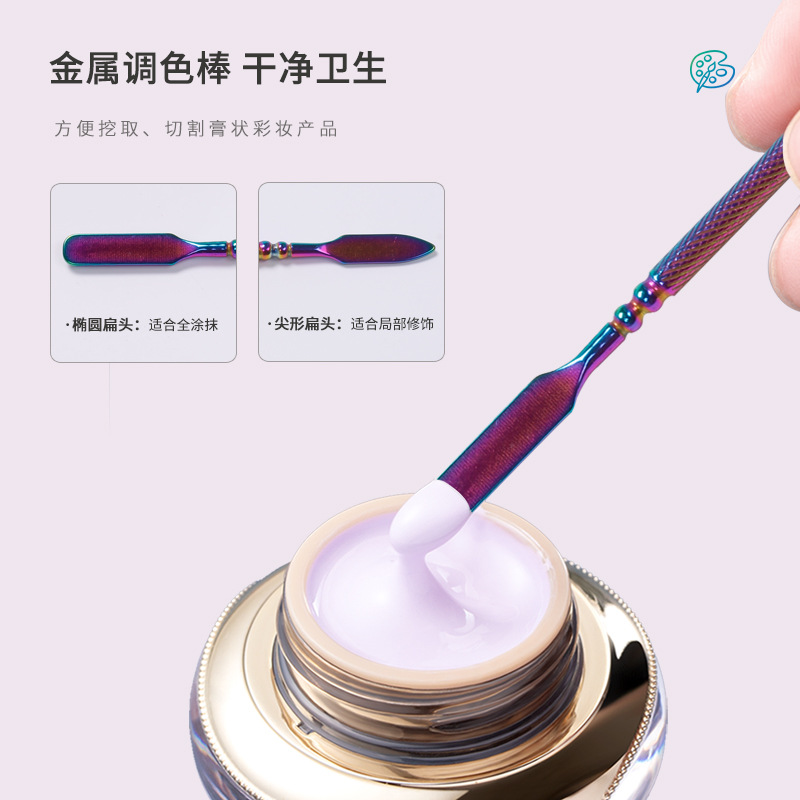 Nuevas paletas de maquillaje de uñas de acero inoxidable transfronterizas paleta de color brillante con varillas de color amor en forma de mariposa