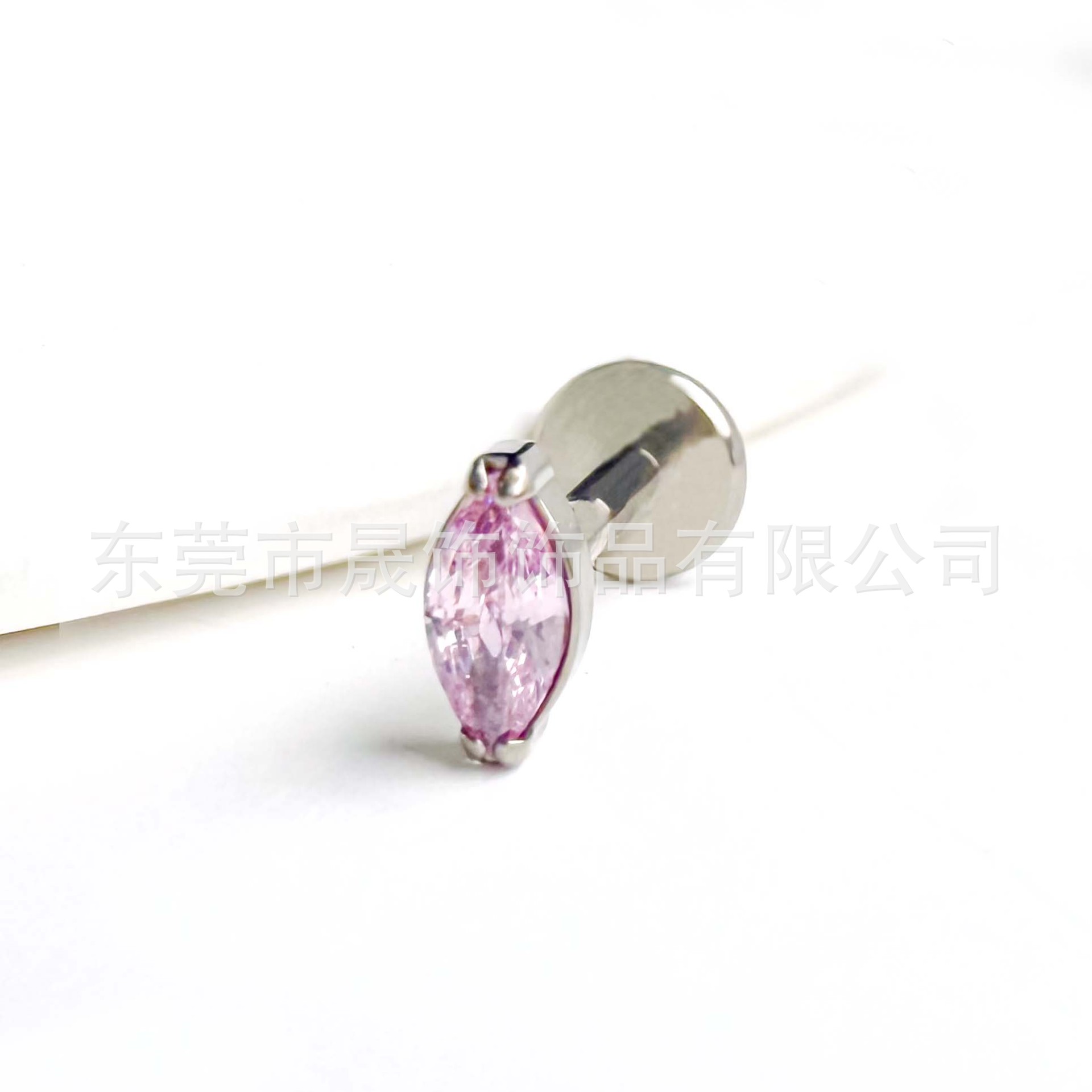 F136 Titanium 马眼 Labret Stud Ear Stud Cubic Zirconia Helix Cartilage Stud G23 Implant Grade Titanium 人体 Piercing Jewelry Ear 饰穿孔