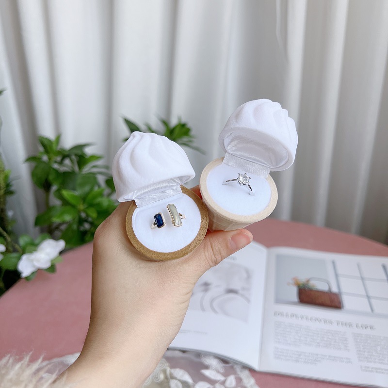 2022新款创意冰激凌戒指盒甜筒收纳饰品盒个性求婚植绒礼物盒|ms