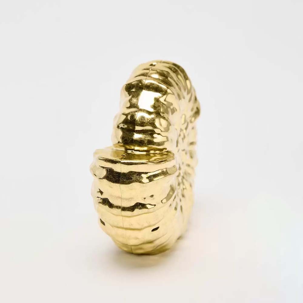 Elegante pochette da donna in metallo a forma di lumaca con tracolla a catena, chiusura magnetica e tasca interna per feste serali e uso quotidiano_voghion.com