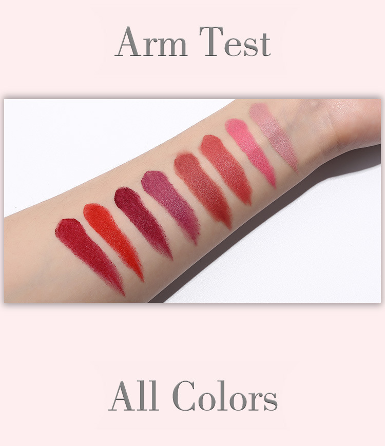 langmanni silver tube matte lipstick is not easy to stick to cups. Cross-border makeup lipstick wholesale Item Picture
