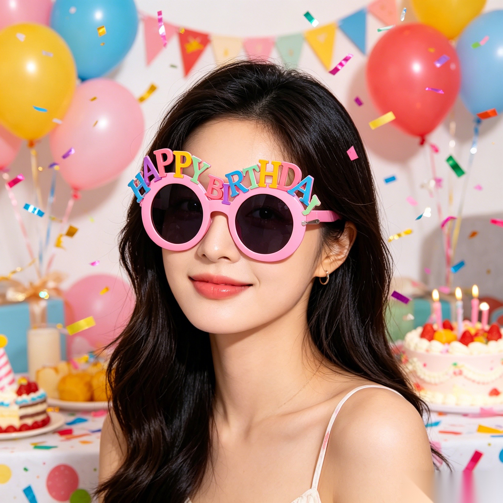 Cumpleaños temático fiesta gafas extrañas feliz cumpleaños pastel vela gafas de diseño de cumpleaños accesorios de fotos