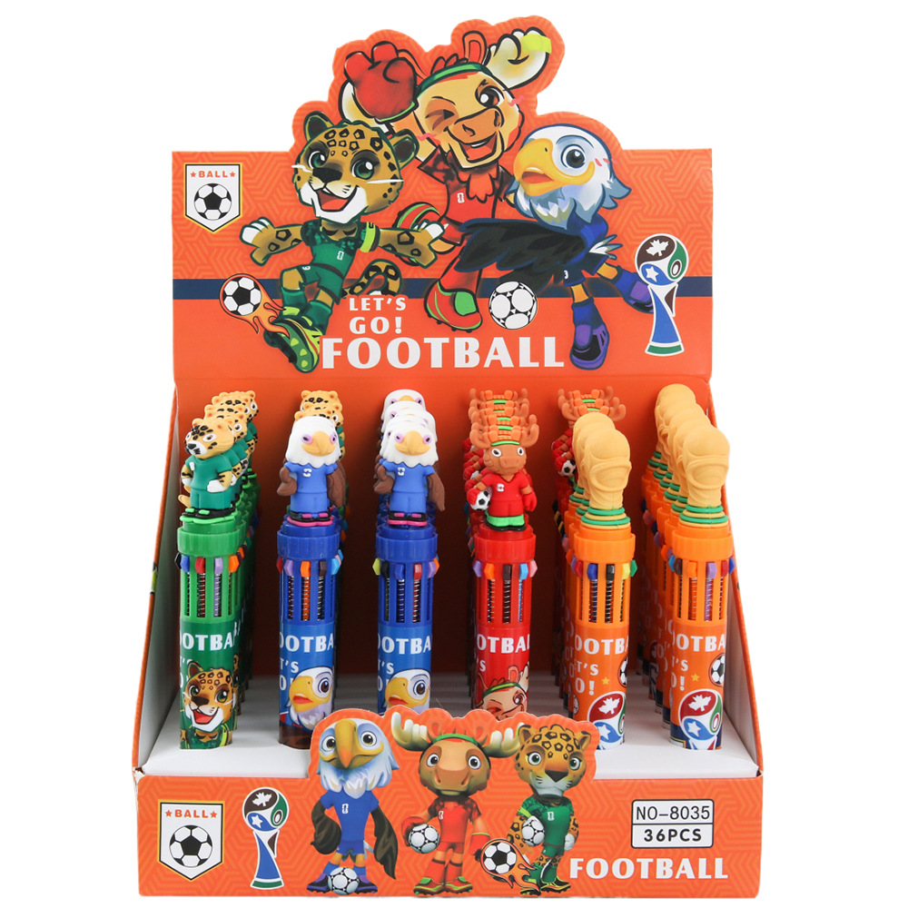 Copa del mundo de dibujos animados 2026 tigre águila creativo multicolor bolígrafo de escritorio estudiantil papelería