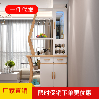 北欧实木玄关柜隔断入户鞋柜现代简约进门厅装饰客厅屏风置物酒柜