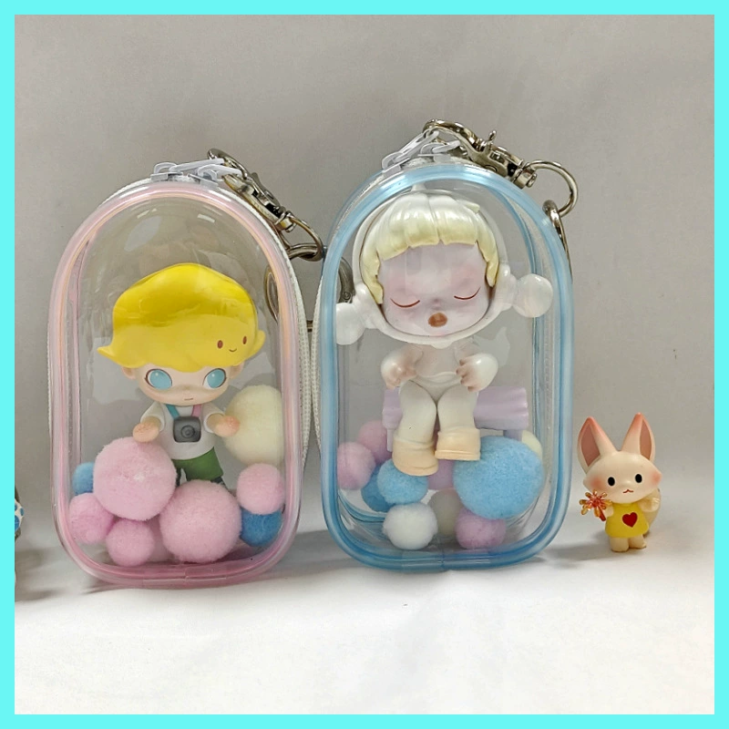 Minifigure, stand to go out, transparent capsule PVC