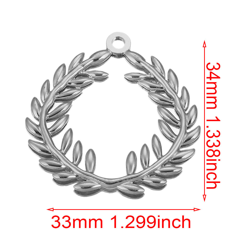 Acero inoxidable transfronterizo europeo y americano colgante multi-diseño bricolaje accesorios de joyería hechos a mano amor guirnalda colgante redondo colgante