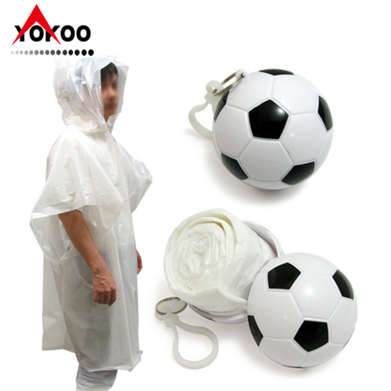 Cape Style Adult and Children's Football Compression Poncho Outdoor Travel Portable Football Disposable Raincoat Ball