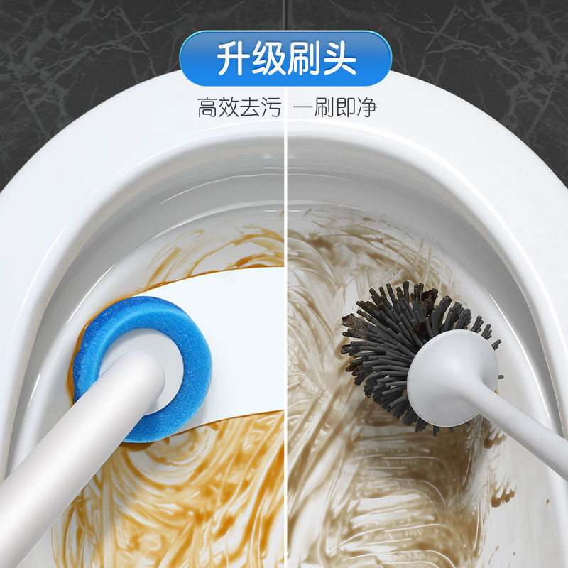 Disposable toilet brush wall-mounted household bathroom no dead ends cleaning pit toilet brush new product set