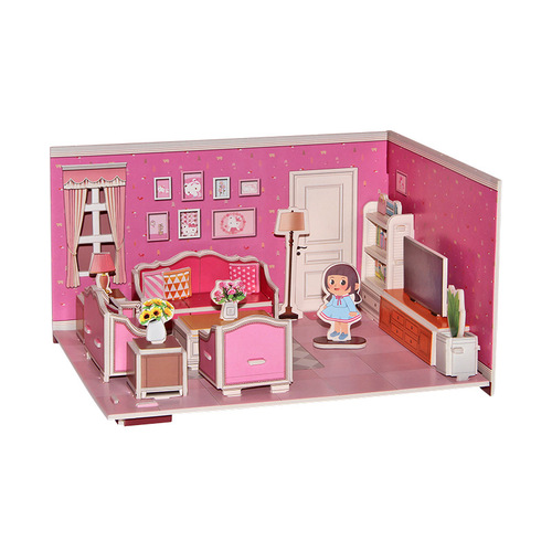 House 3D Puzzle Wholesale Girls DIY Assembly Housekeeping Kindergarten Gift Children's Educational Toys 