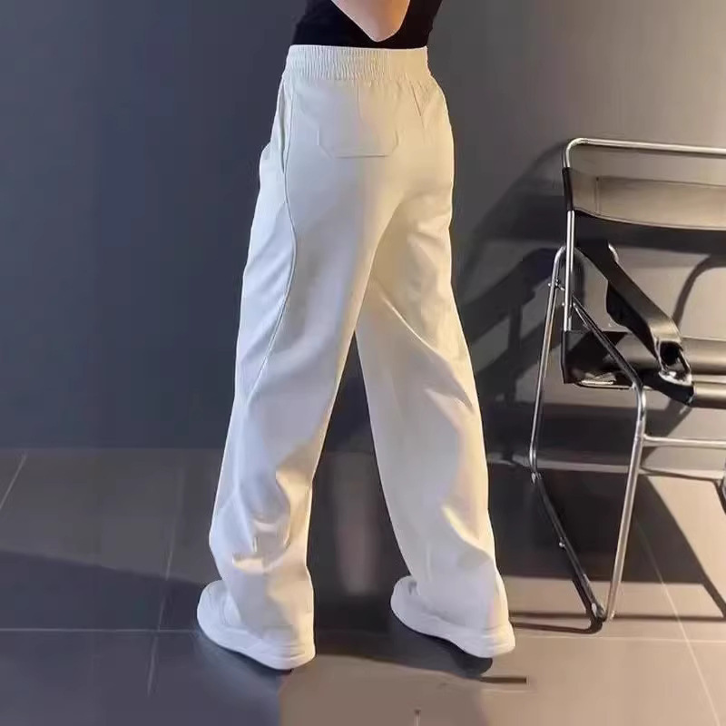 2025 New Men's Casual Pants with Drapey Wide Legs, Loose Breathable Straight-Leg Sweatpants, Versatile Trendy Long Pants