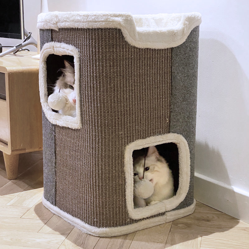 Gato arena gato tablero del rasguño integrado resistente al desgaste no caspa gato garra tablero resistente a los rasguños vertical gato escalada marco cuatro estaciones juguete universal