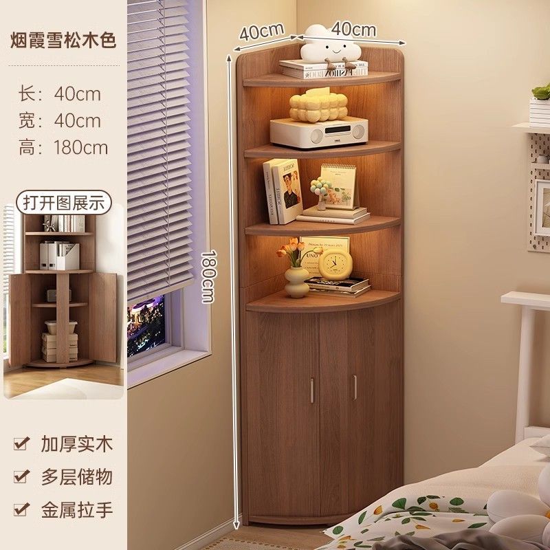 コーナー収納ラック コーナーキャビネット 三角コーナーキャビネット コーナーシンプル収納キャビネット 寝室 ベッドサイドテーブル リビングルーム コーナーキャビネット|undefined