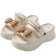 Women's High Heeled Platform Slippers for Summer Indoor Fashion Ins Style Two-Wear Sandals and Slippers Non-Slip Height-Increased Sandals for Going Out