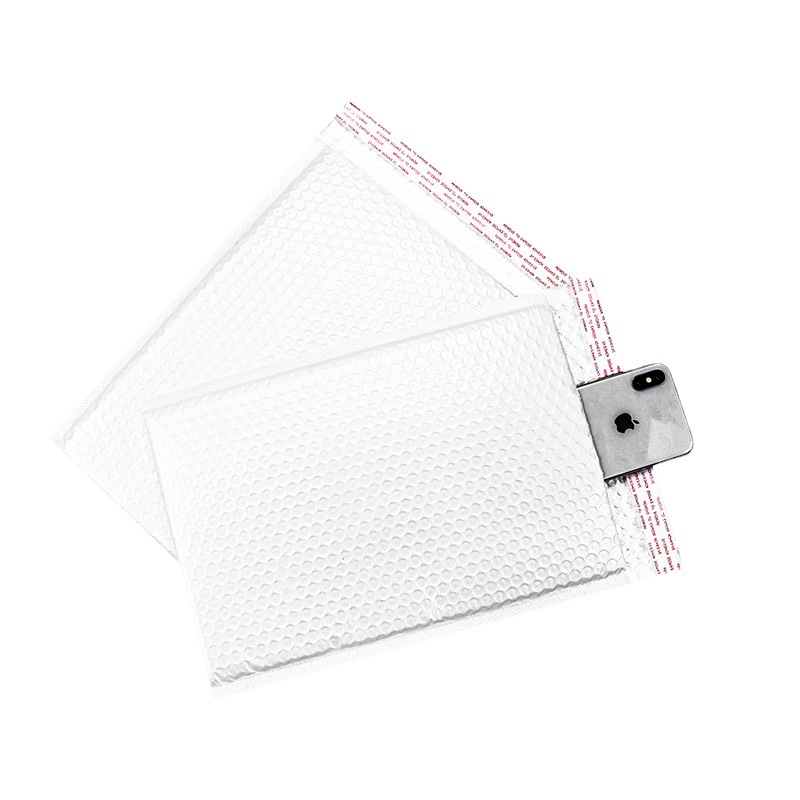 Bolsa de burbujas de película nacarada mate blanca, bolsa de sobres, bolsa de embalaje impermeable, bolsa de mensajería, embalaje de espuma de burbujas