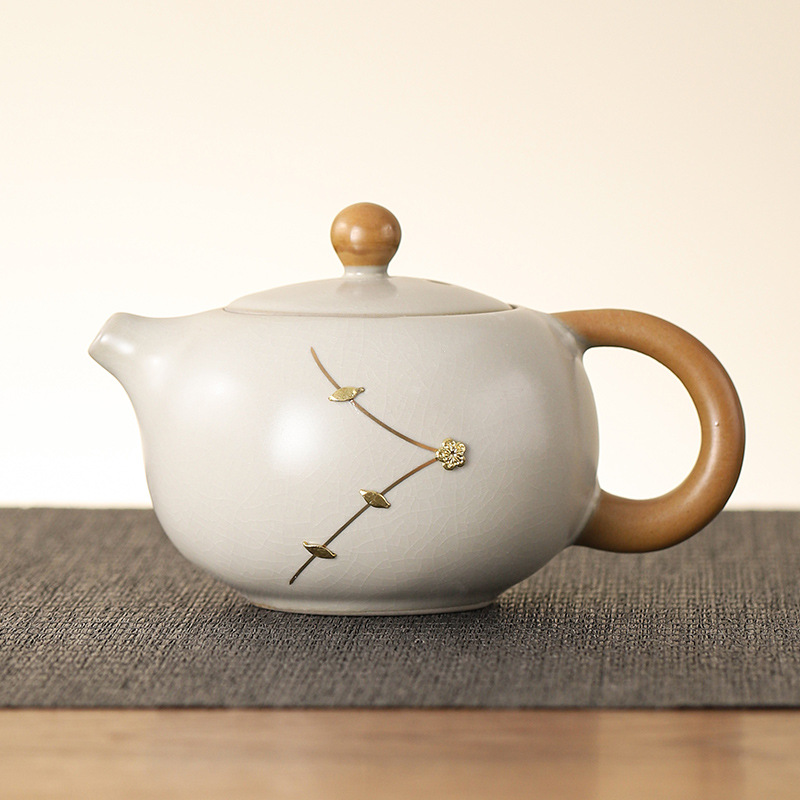 锔钉汝窑西施壶茶具小套装家用轻奢高档泡茶壶喝茶茶杯2025新款