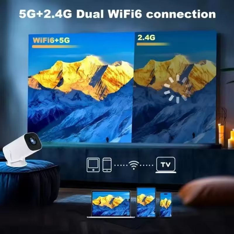 Tragbarer Mini-4K-Mikro-Bluetooth-Projektor Y5S mit hoher Auflösung für das Heimkino, Taschenformat