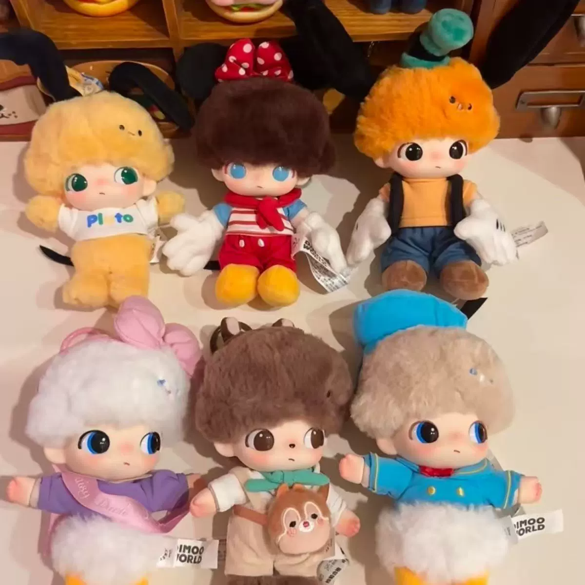 Disney, plush plastic face plastic, keychain, popmart