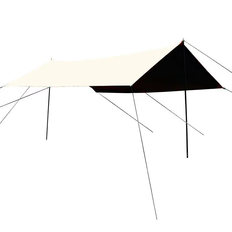 Outdoor Camping Sunshade Tarp Black Coating Silver Coating Outdoor Tarp Thickened Sun Protection Coating Camping Rainproof Large Tarp