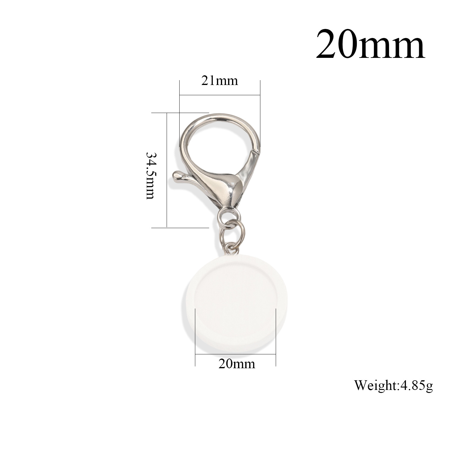 Tempos de joyas de madera redondas llavero de madera colgante accesorios DIY bandeja en blanco