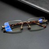 Business HD Old Flower Mirror Men's Diamond Diamond Cut Frameless Anti -Blue light anti -radiation anti -fatigue Old light elderly