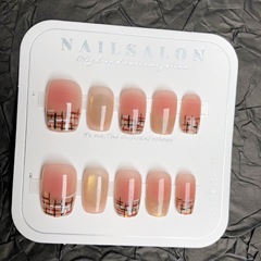 腮紅小香風穿戴甲晶石貓眼法式美甲貼片