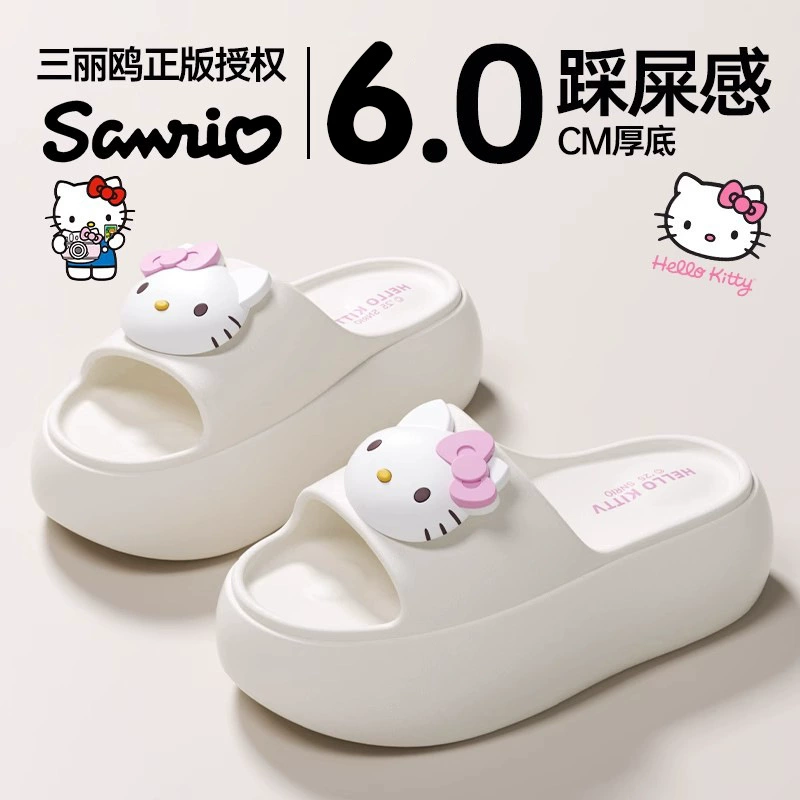 Шлёпанцы (Hello Kitty) — мягкая противоскользящая подошва, платформа 6 см, разные размеры